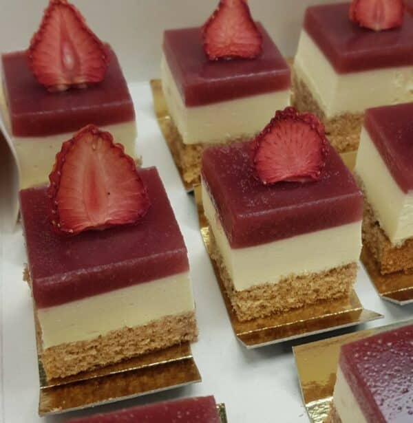 Mini bavarois vanille fraise